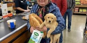 Marketten zor durumda olan bir büyükannenin